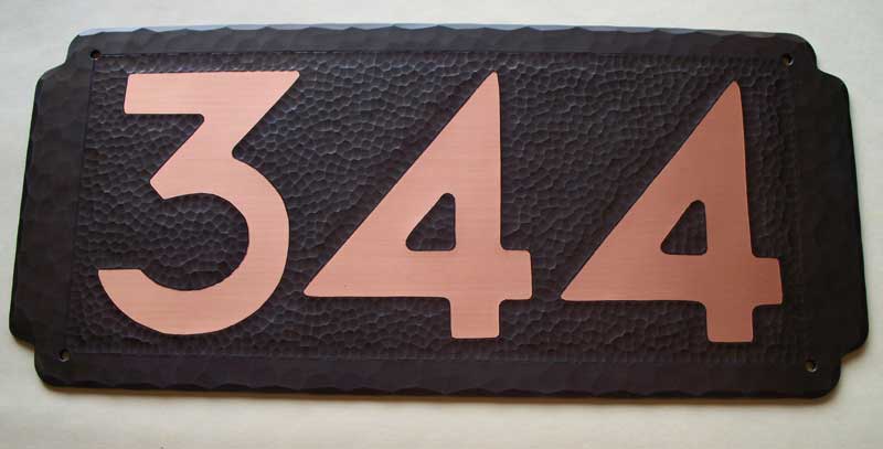 Arts and Crafts House Number Plaque | Craftsman House Numbers | Mission Style House Number Sign