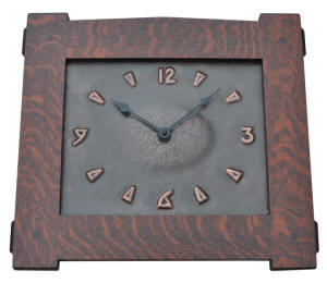 Arts and Crafts Copper Wall Clock